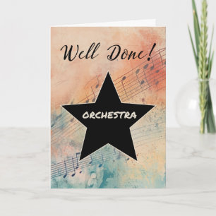 Carte Orchestre Performance Félicitations Aquarelle