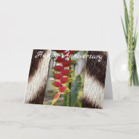 ORCHID SUR ZEBRA FLORAL ANNIVERSAIRE CARD DE SALUT