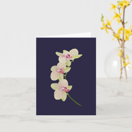 Carte Orchidée (Fleur jaune)