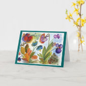 Carte Orchidée-24 (Fleur jaune)