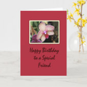 Carte Orchidée amicale (Fleur jaune)