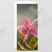 Carte Orchidée avec deux colibris Heade Card (Devant / Derrière)