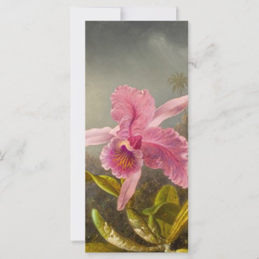Carte Orchidée avec deux colibris Heade Card (Devant)