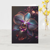 Carte Orchidée Blossom Toutes les occasions Salutation (Fleur jaune)