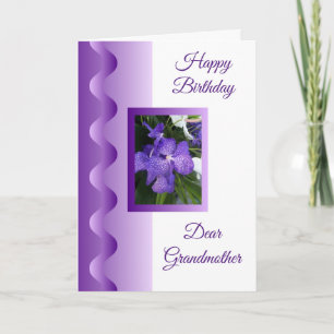 Carte Orchidée grand-mère personnalisée anniversaire