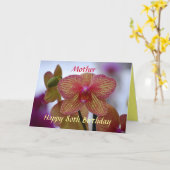 Carte Orchidée heureuse de Phalaenopsis d'anniversaire (Fleur jaune)