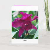 Carte Orchidée heureuse hawaïenne de Phalaenopsis du (Dos)