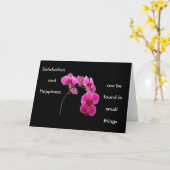 Carte Orchidée Inspirante (Fleur jaune)