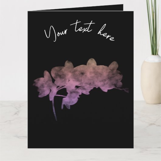 Carte Orchidée Ipanema ombre sur un arrière - plan sombr (Devant)