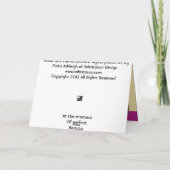 Carte Orchidée jaune et fushia (Dos)