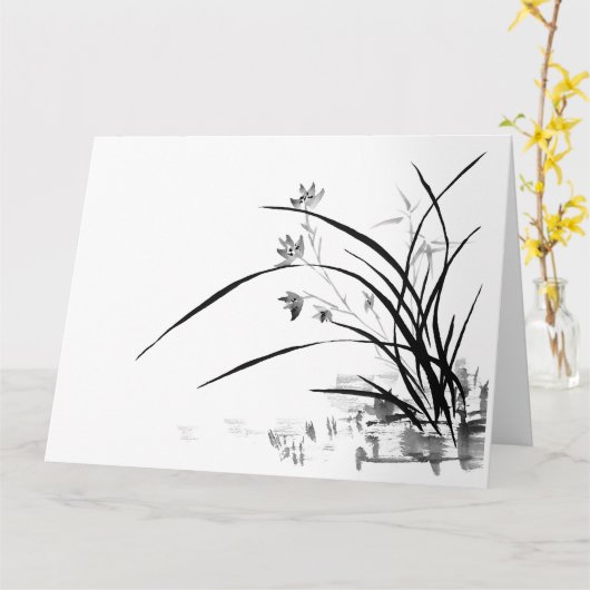 Carte Orchidée Noble (Fleur jaune)