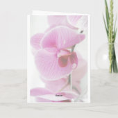 Carte Orchidée rose | Anniversaire personnalisé (Dos)