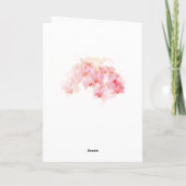 Carte Orchidée rose Aquarelle Fleur Anniversaire (Dos)