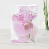 Carte Orchidée Rose | Bonne Fête des Mères Personnalisée (Devant)