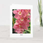 Carte orchidée rose saumon (Dos)