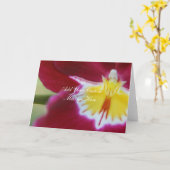 Carte Orchidée rouge et jaune (Fleur jaune)