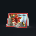 Carte Orchidée rouge Joyeux anniversaire à ma petite ami<br><div class="desc">Une orchidée rouge et jaune d'une beauté époustouflante est un symbole parfait pour votre amour pour votre belle petite amie. "Vous êtes la beauté parfaite dans l'esprit, le corps et l'âme. Je suis si heureux que tu sois à moi ! Joyeux anniversaire, chérie."</div>