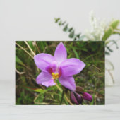 Carte Orchidée tropicale violette sauvage (Debout devant)