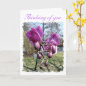 Carte Orchidée violette (Fleur jaune)