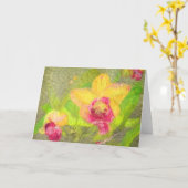 Carte Orchidées (Fleur jaune)