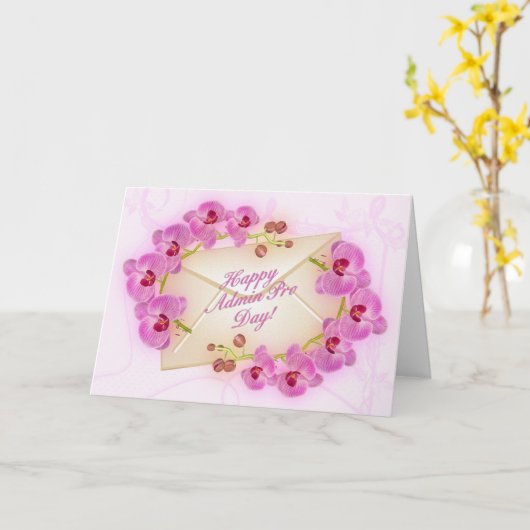 Carte Orchidées admin Pro Day (Fleur jaune)