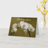 Carte Orchidées blanches (Fleur jaune)