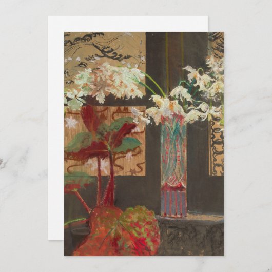 Carte Orchidées blanches et une pivoine | Leon Wyczółkow