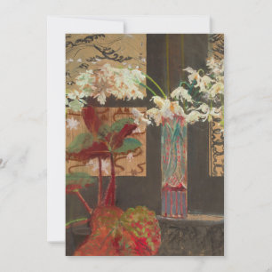 Carte Orchidées blanches et une pivoine Leon Wyczółkow