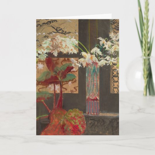 Carte Orchidées blanches et une pivoine | Leon Wyczółkow (Devant)