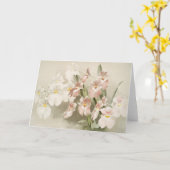 Carte Orchidées blanches Fleur Vintage vieille illustrat (Fleur jaune)