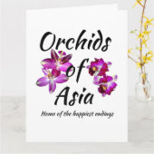 Carte Orchidées d'Asie (Fleur jaune)