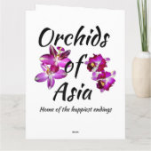 Carte Orchidées d'Asie (Dos)