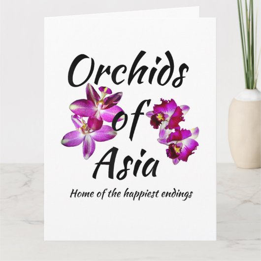 Carte Orchidées d'Asie (Devant)