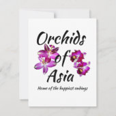 Carte Orchidées d'Asie (Dos)