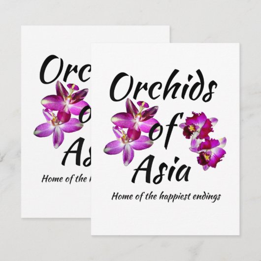 Carte Orchidées d'Asie (Devant / Derrière)