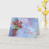 Carte Orchidées et aquarelle (Fleur jaune)