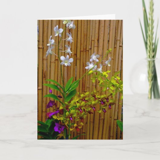 Carte Orchidées et bambou (Devant)