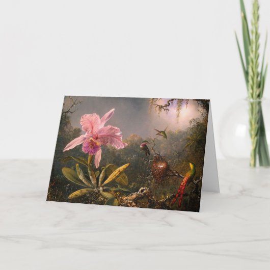 Carte : Orchidées et colibris (Devant)