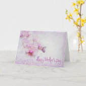 Carte Orchidées Fête des Mères (Fleur jaune)