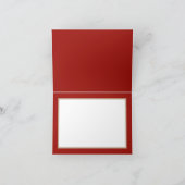 Carte Orchidées orange jaune Merci Arrière - plan rouge (Intérieur)