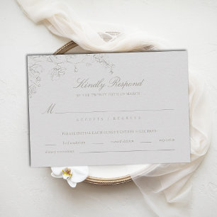 Carte Orchidées Rêverie Ivoire Mariage Formel Traditionn