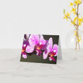 Carte Orchidées roses (Fleur jaune)