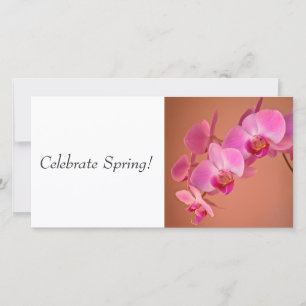 Carte Orchidées roses