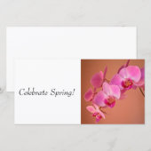 Carte Orchidées roses (Devant / Derrière)