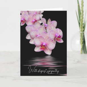 Carte Orchidées roses de sympathie
