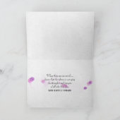 Carte orchidées roses et bougie avec condoléances papill (Intérieur)