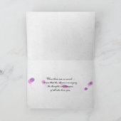 Carte orchidées roses et bougie avec condoléances papill (Intérieur)