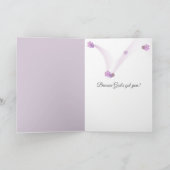 Carte Orchidées roses et papillon pensent à vous (Intérieur)