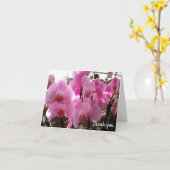 Carte Orchidées roses fleurs (Fleur jaune)