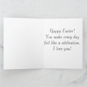 Carte Orchidées roses “Joyeuses Pâques” (Intérieur)